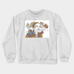 Portrait of Greta Thunberg Crewneck Sweatshirt